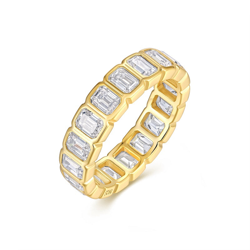 Aurelia Emerald Eternity Moissanite Ring