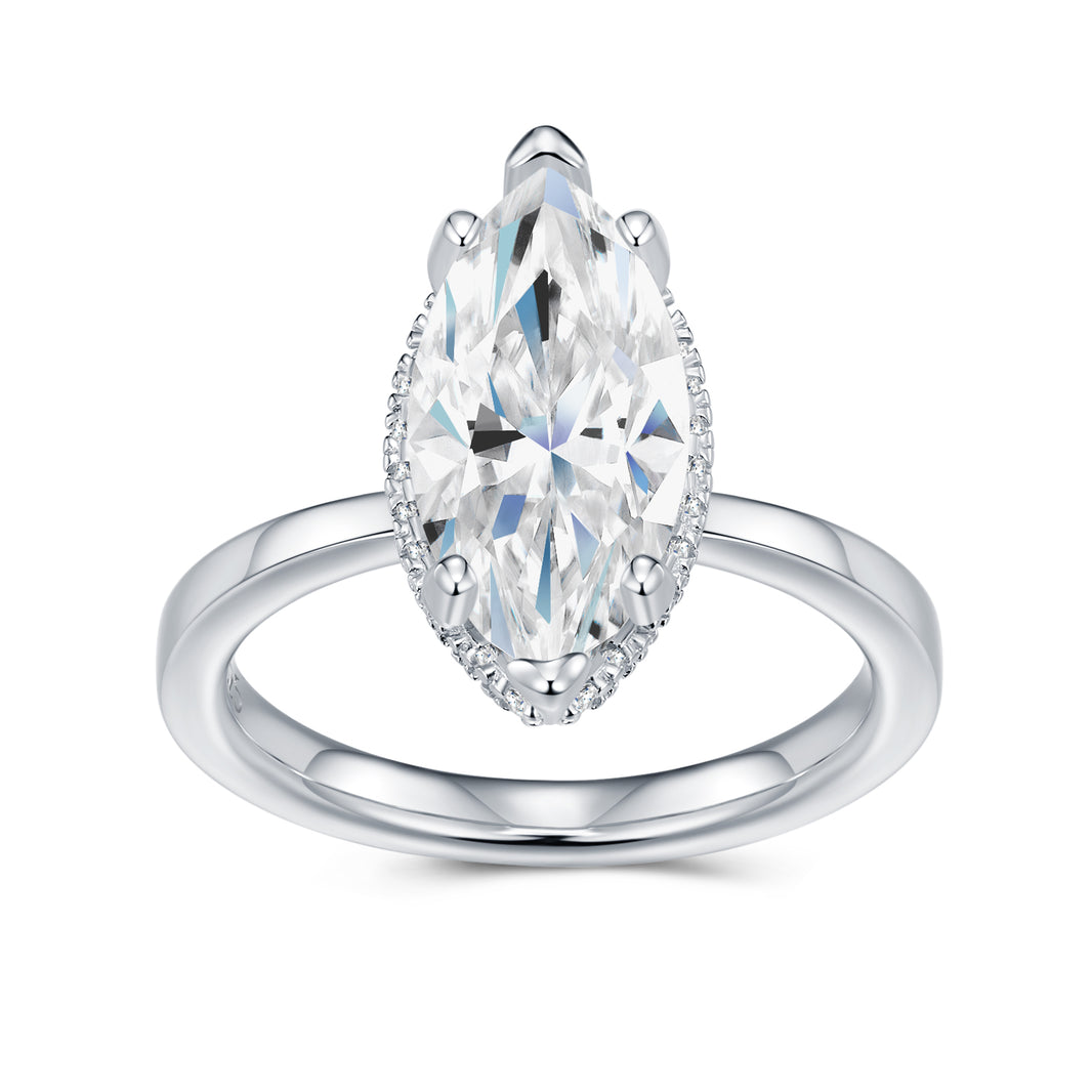 The Aura Marquise Moissanite Ring