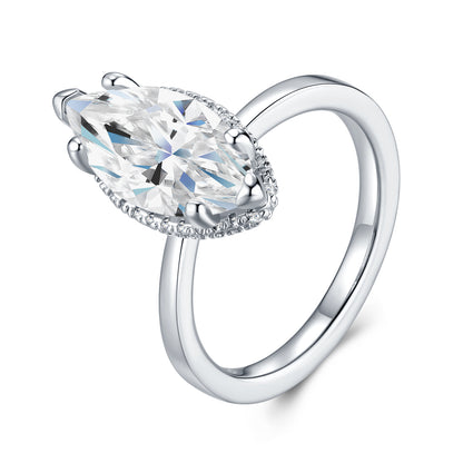 The Aura Marquise Moissanite Ring