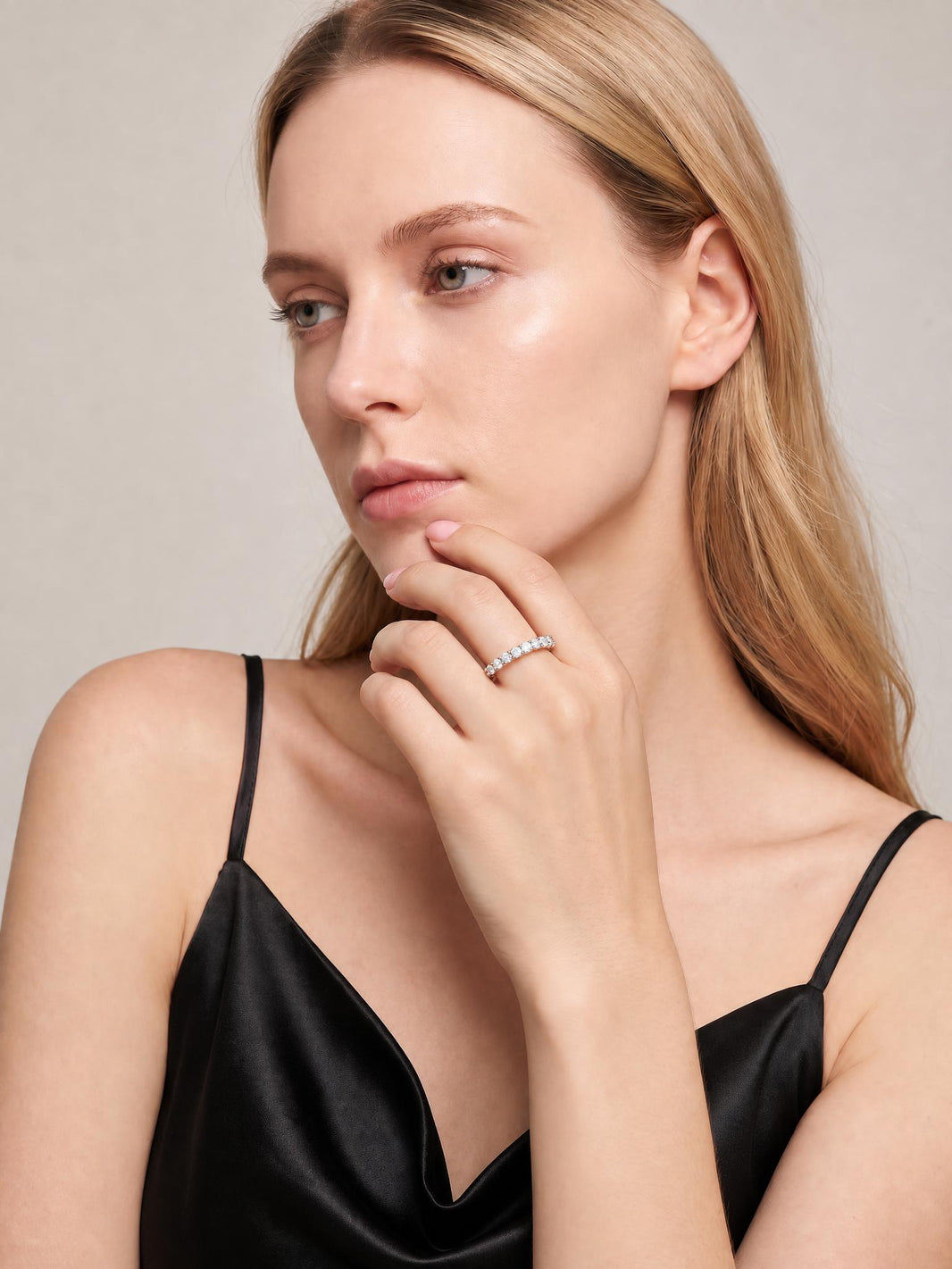 Celeste Eternity Moissanite Ring