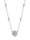 Celine Halo Moissanite Necklace