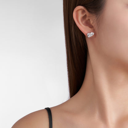 Aria Duo Stud Moissanite Earrings