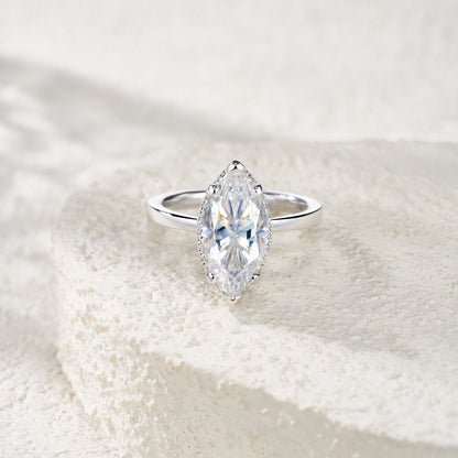 The Aura Marquise Moissanite Ring