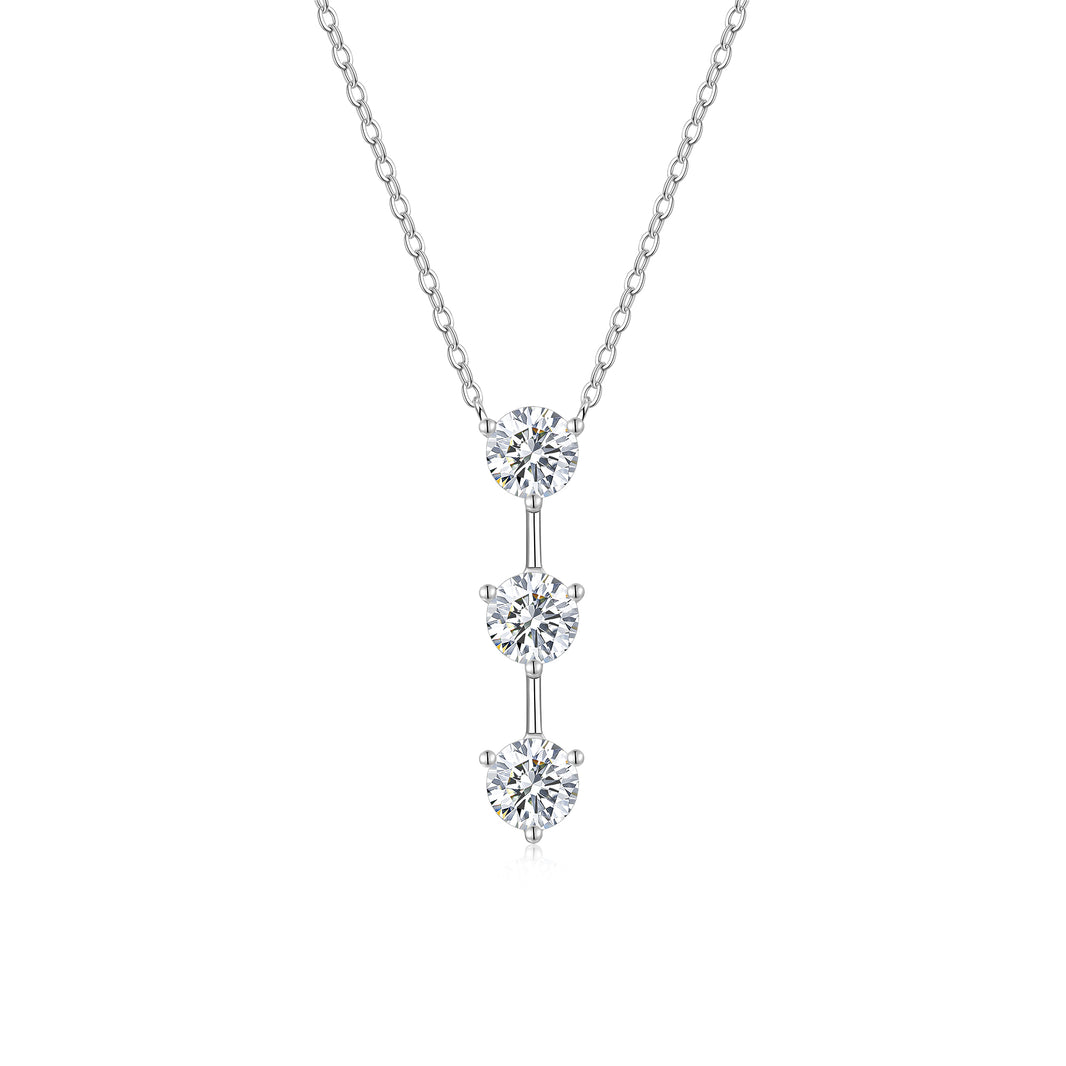 Juliette Trio Moissanite Pendant Necklace