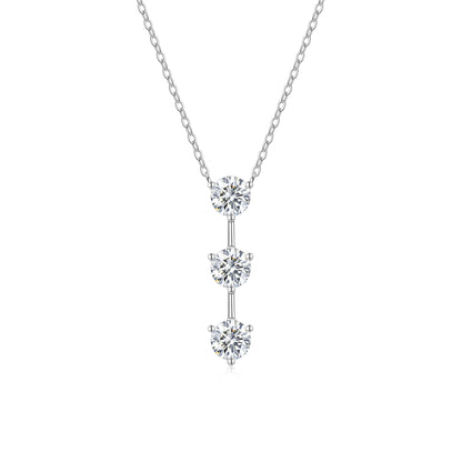 Juliette Trio Moissanite Pendant Necklace