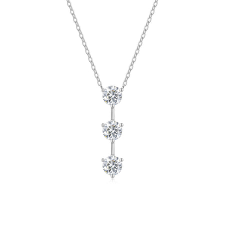 Juliette Trio Moissanite Pendant Necklace