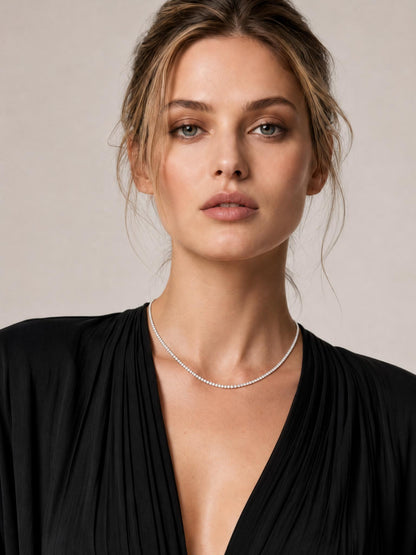2mm Valérie Moissanite Tennis Necklace