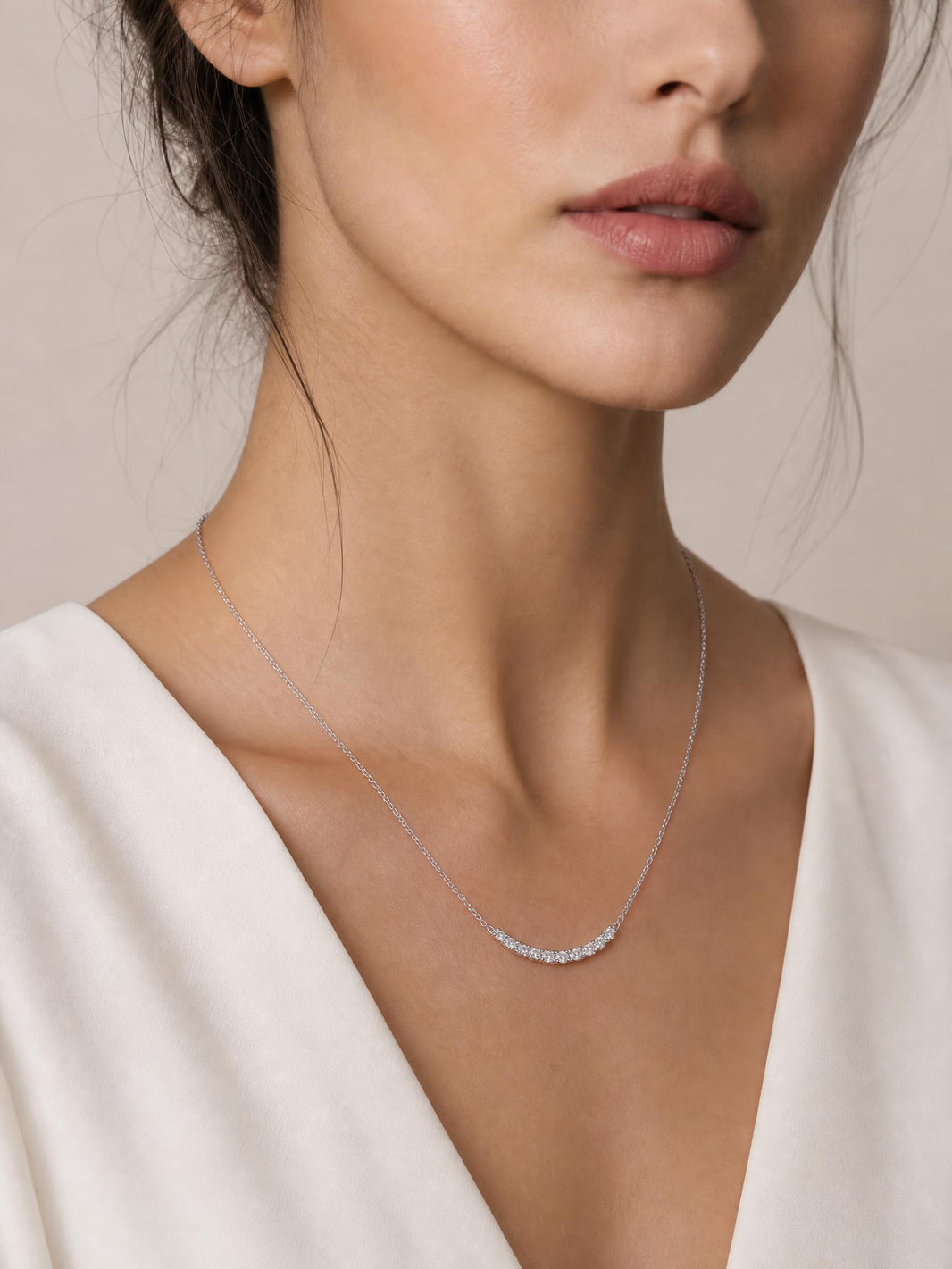 Giselle Curve Moissanite Necklace