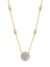 Celine Halo Moissanite Necklace