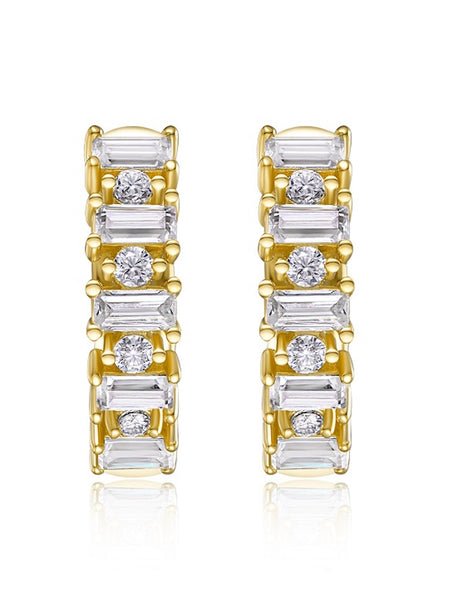 Amélie Huggie Moissanite Earrings