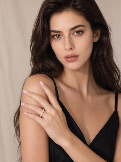 Aurelia Emerald Eternity Moissanite Ring