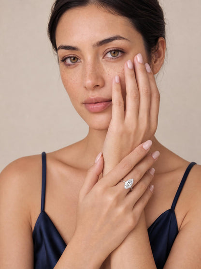 The Aura Marquise Moissanite Ring