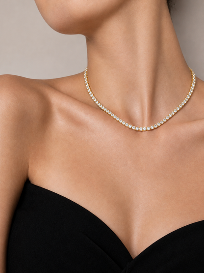4mm Valérie Moissanite Tennis Necklace