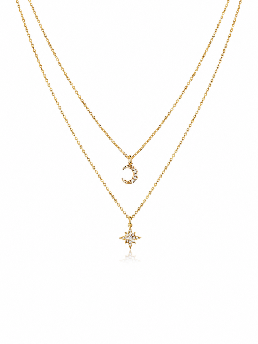 Seraphina Celestial Layered Moissanite Necklace