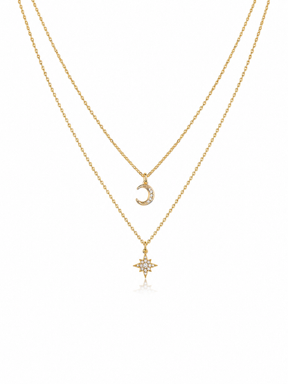 Seraphina Celestial Layered Moissanite Necklace