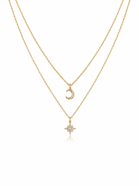 Seraphina Celestial Layered Moissanite Necklace