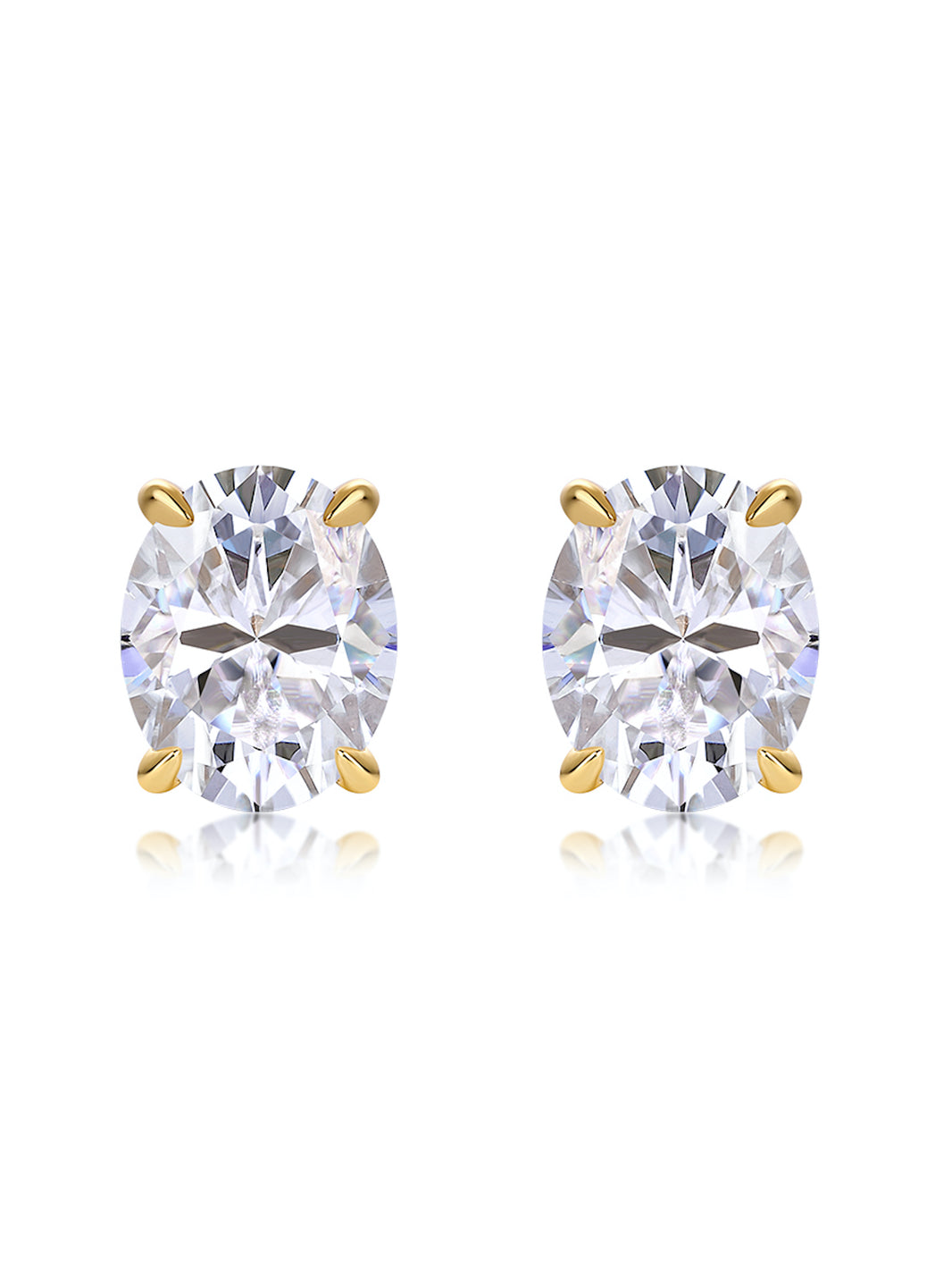 Camille Oval Stud Moissanite  Earrings