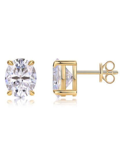 Camille Oval Stud Moissanite  Earrings