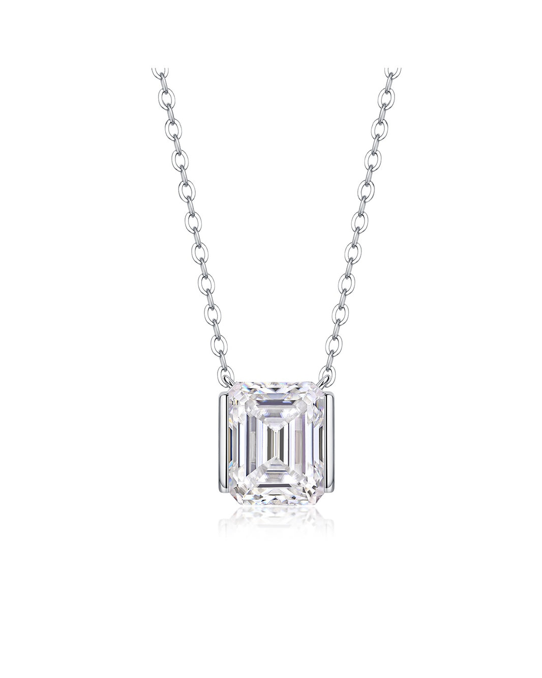 Sabine Emerald Moissanite Pendant Necklace
