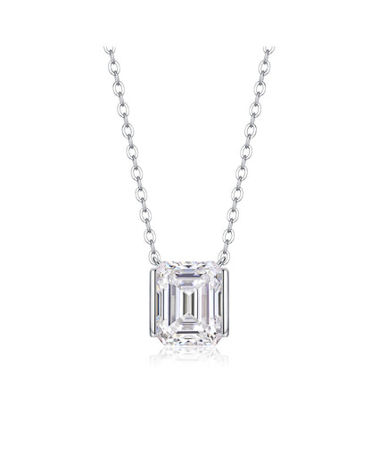 Sabine Emerald Moissanite Pendant Necklace