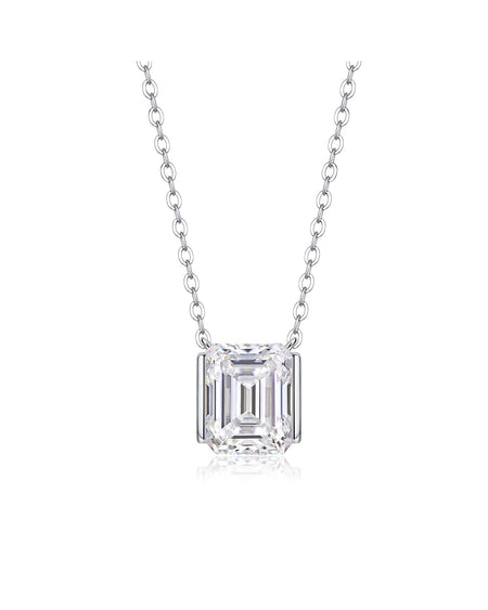 Sabine Emerald Moissanite Pendant Necklace