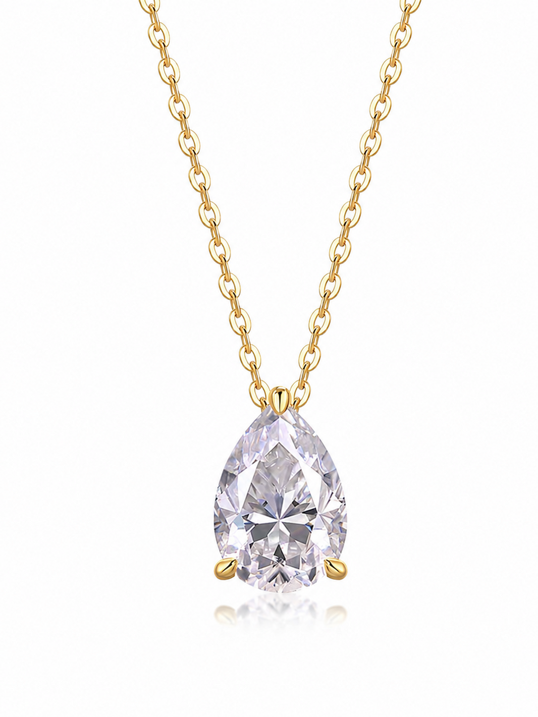 Rosalie Pear Moissanite Pendant Necklace