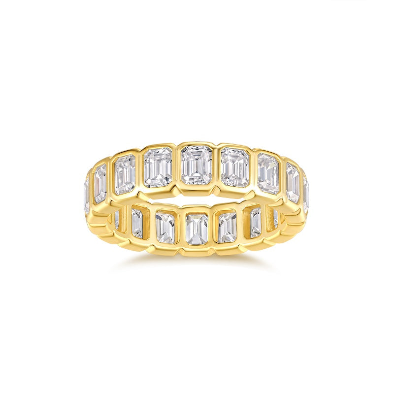 Aurelia Emerald Eternity Moissanite Ring